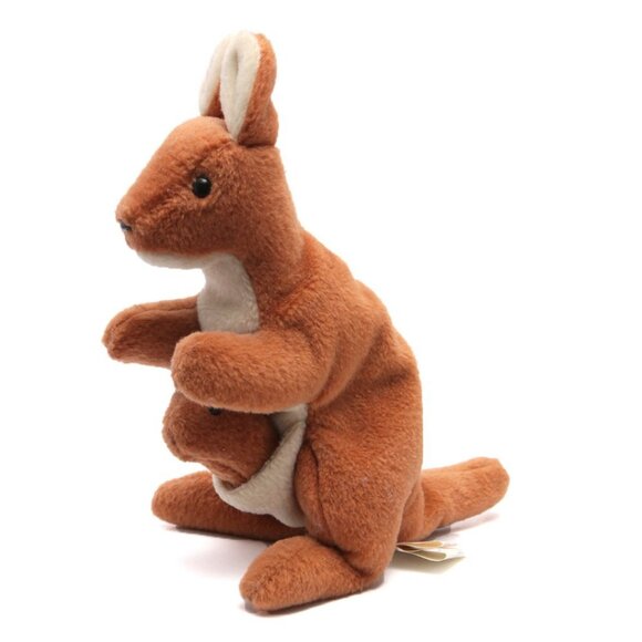 Vintage TY Beanie Baby POUCH Kangaroo Joey 1996 Stuffie Toy Plush Australia - Picture 3 of 8